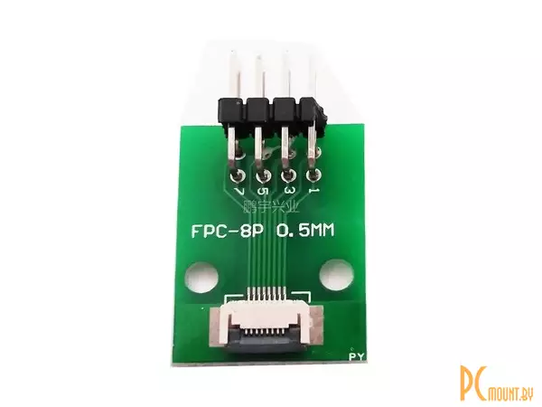 фото FFC/FPC-8P-0.5 Макетная плата переходник FFC 8pin шаг 0.5мм на DIP 2.54 изогнутые пины FFC/FPC-8P-0.5 Макетная плата переходник FFC 8pin шаг 0.5мм на DIP 2.54 изогнутые пины